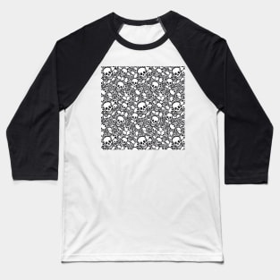 Abstract skull pattern Baseball T-Shirt